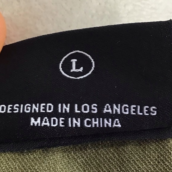 Miou Muse Ruffle Swing Dress Olive Green Size Large - Picture 7 of 7